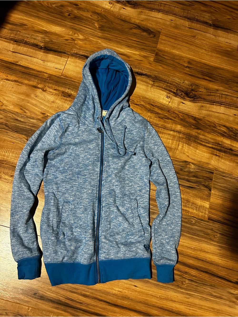 Roxy Blue Heather Zip-Up Hoodie